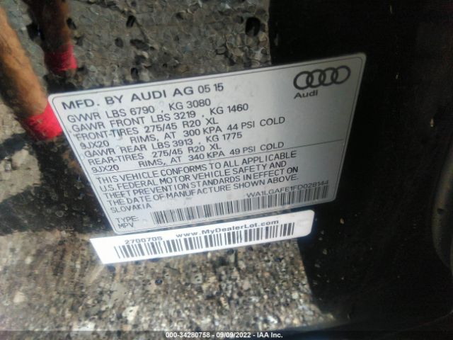 Photo 8 VIN: WA1LGAFE1FD028144 - AUDI Q7 