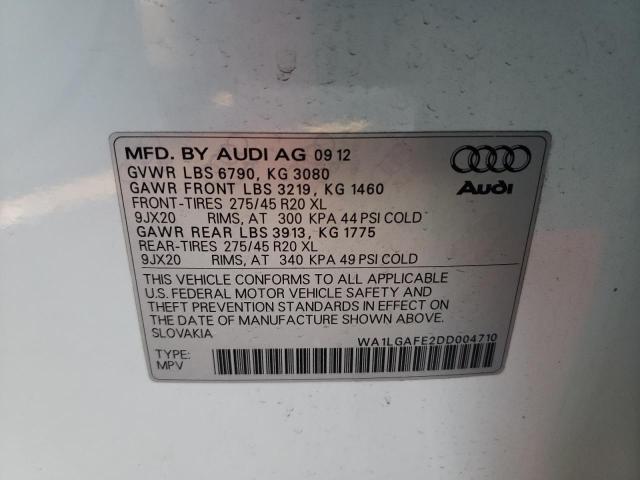 Photo 9 VIN: WA1LGAFE2DD004710 - AUDI Q7 PREMIUM 