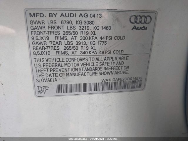 Photo 8 VIN: WA1LGAFE2DD014573 - AUDI Q7 