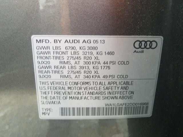 Photo 9 VIN: WA1LGAFE2DD016968 - AUDI Q7 PREMIUM 