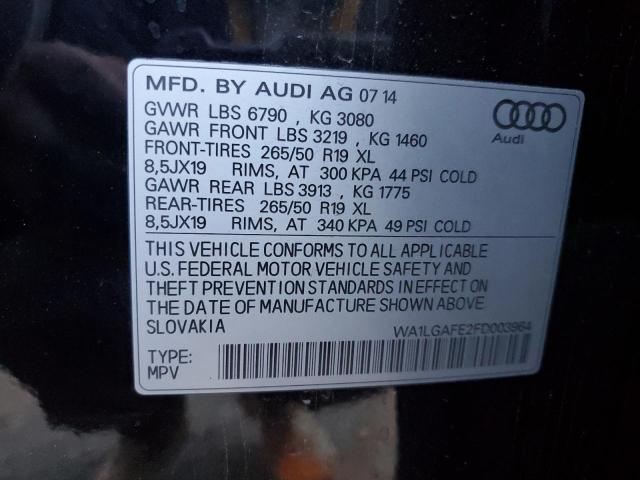 Photo 12 VIN: WA1LGAFE2FD003964 - AUDI Q7 PREMIUM 