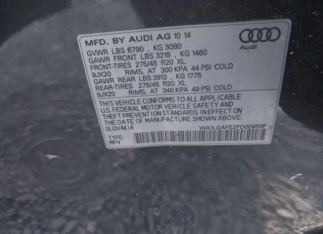 Photo 8 VIN: WA1LGAFE2FD009506 - AUDI Q7 