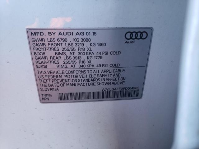 Photo 9 VIN: WA1LGAFE2FD014902 - AUDI Q7 PREMIUM 