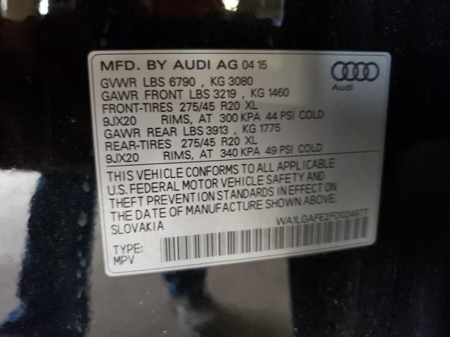 Photo 12 VIN: WA1LGAFE2FD024877 - AUDI Q7 PREMIUM 