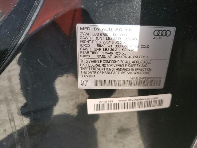 Photo 9 VIN: WA1LGAFE2FD025138 - AUDI Q7 PREMIUM 