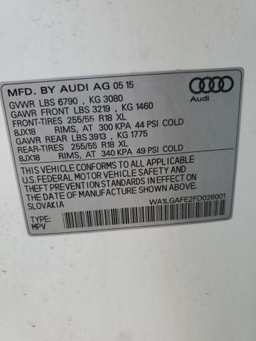 Photo 12 VIN: WA1LGAFE2FD026001 - AUDI Q7 PREMIUM 