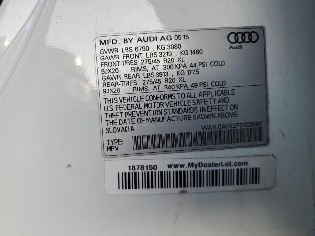 Photo 12 VIN: WA1LGAFE2FD026581 - AUDI Q7 