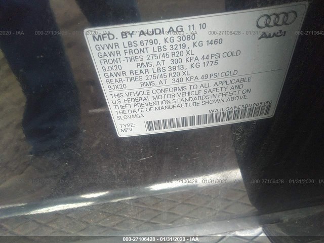 Photo 8 VIN: WA1LGAFE3BD005166 - AUDI Q7 