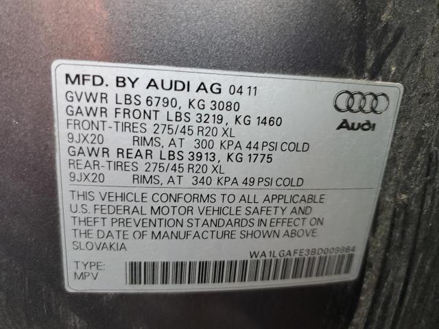 Photo 9 VIN: WA1LGAFE3BD009864 - AUDI Q7 PREMIUM 