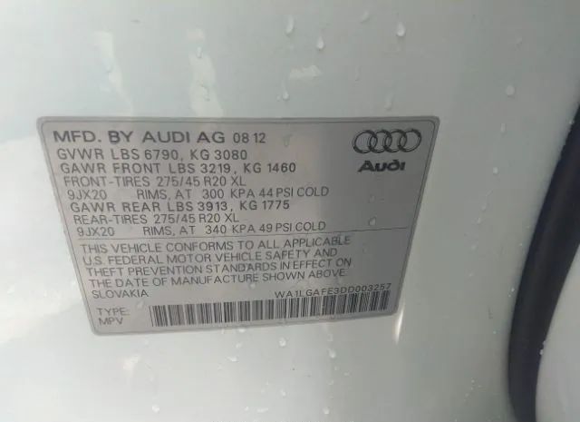 Photo 8 VIN: WA1LGAFE3DD003257 - AUDI Q7 