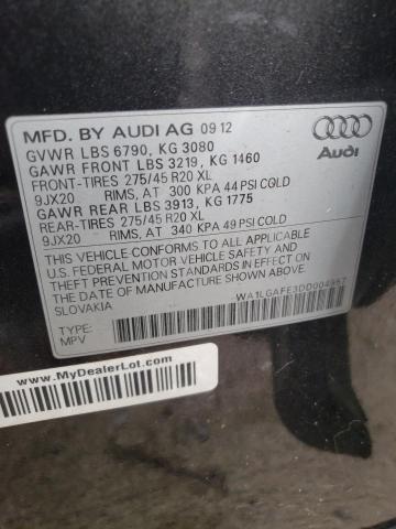 Photo 12 VIN: WA1LGAFE3DD004957 - AUDI Q7 PREMIUM 