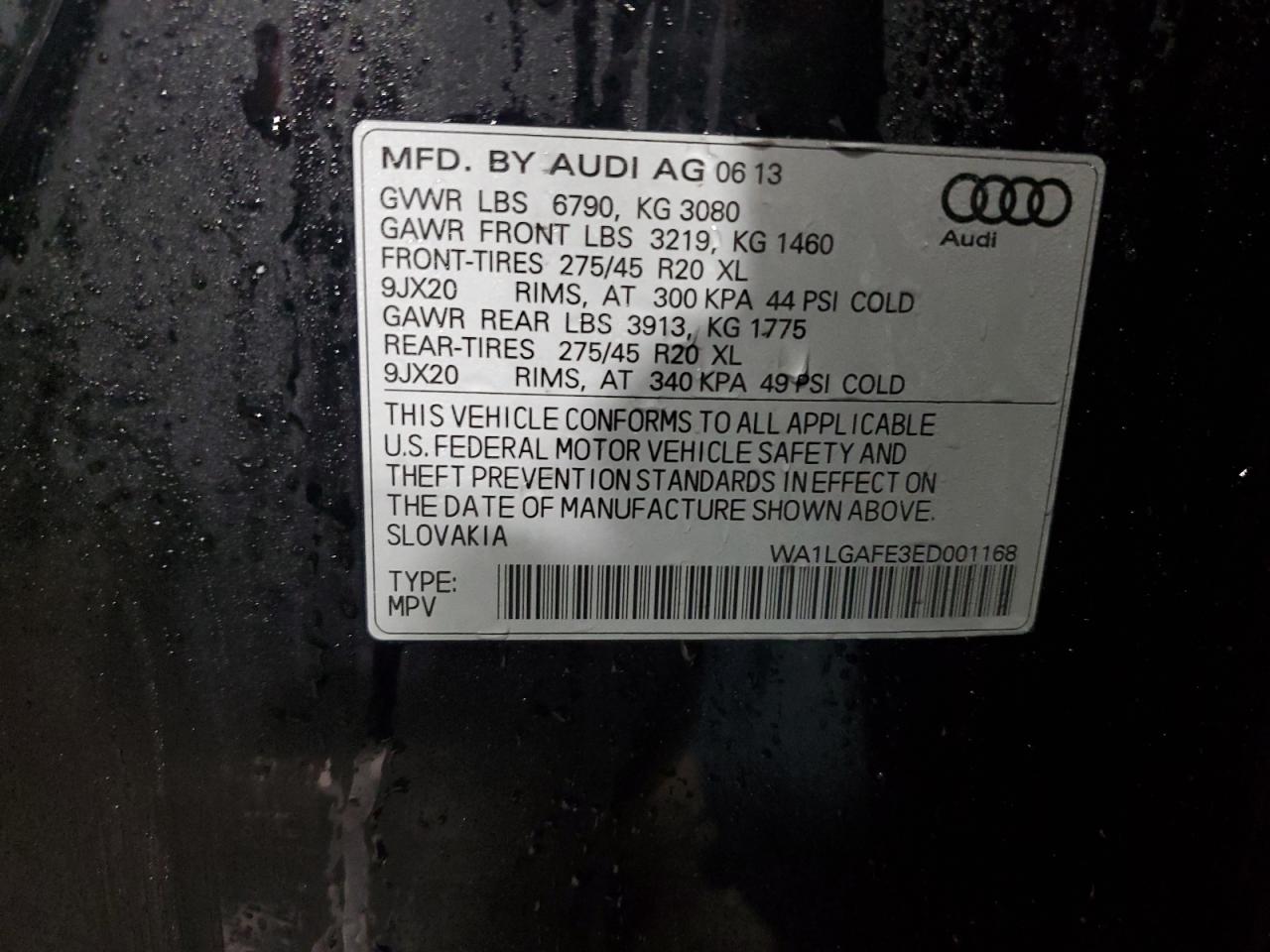 Photo 12 VIN: WA1LGAFE3ED001168 - AUDI Q7 