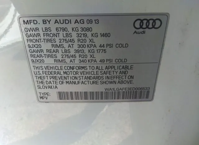 Photo 8 VIN: WA1LGAFE3ED006533 - AUDI Q7 