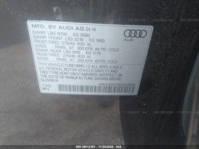 Photo 8 VIN: WA1LGAFE3ED018908 - AUDI Q7 