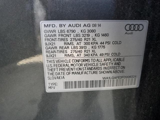 Photo 12 VIN: WA1LGAFE3FD006324 - AUDI Q7 PREMIUM 