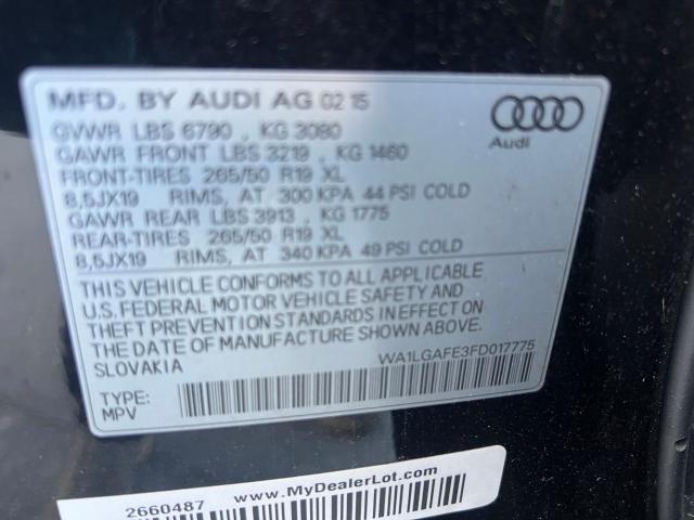 Photo 9 VIN: WA1LGAFE3FD017775 - AUDI Q7 PREMIUM 