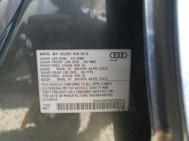 Photo 9 VIN: WA1LGAFE3FD022491 - AUDI Q7 