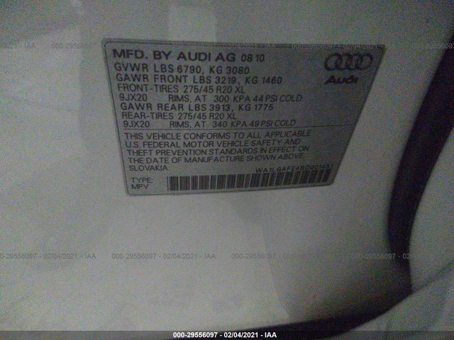 Photo 8 VIN: WA1LGAFE4BD001451 - AUDI Q7 