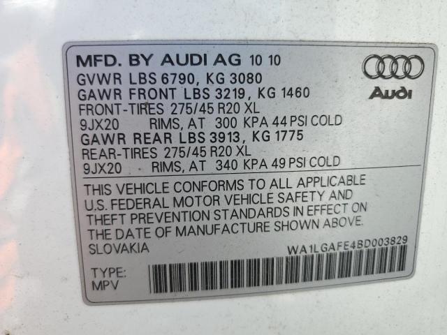 Photo 11 VIN: WA1LGAFE4BD003829 - AUDI Q7 PREMIUM 