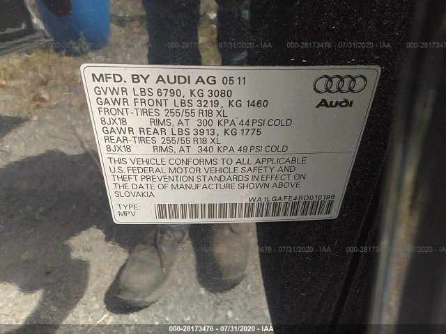 Photo 8 VIN: WA1LGAFE4BD010196 - AUDI Q7 