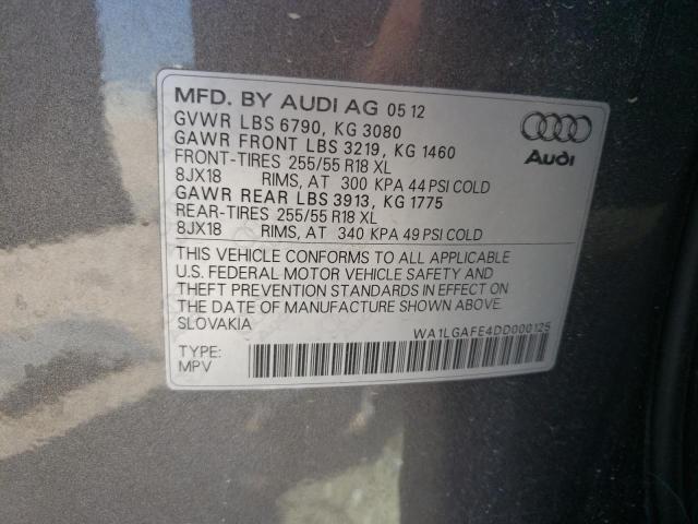 Photo 9 VIN: WA1LGAFE4DD000125 - AUDI Q7 PREMIUM 