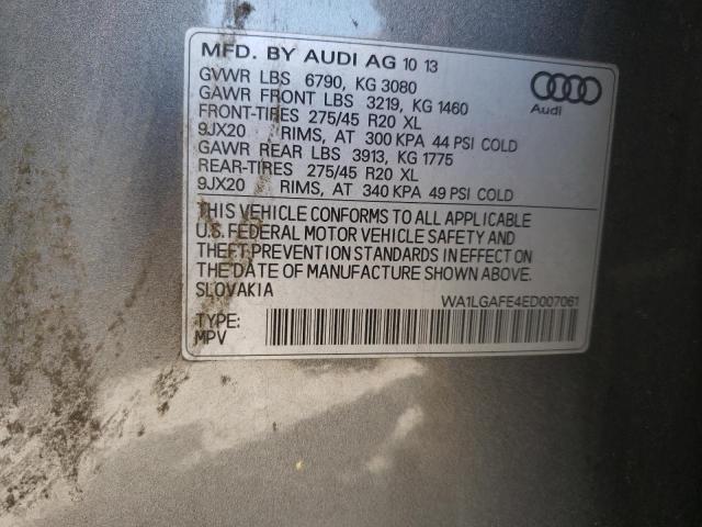 Photo 11 VIN: WA1LGAFE4ED007061 - AUDI Q7 PREMIUM 