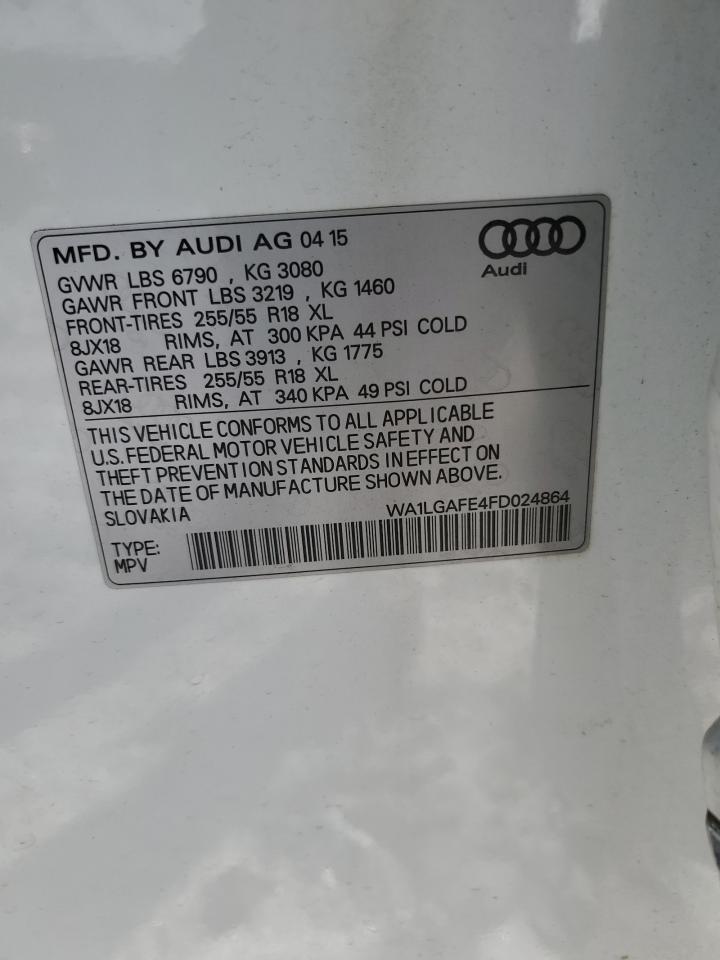 Photo 12 VIN: WA1LGAFE4FD024864 - AUDI Q7 