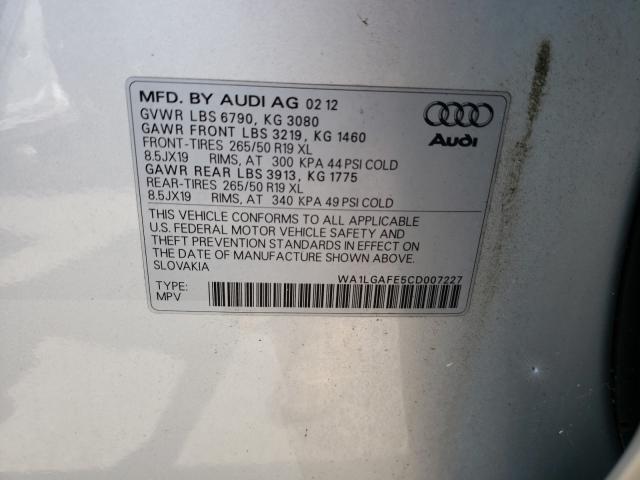 Photo 9 VIN: WA1LGAFE5CD007227 - AUDI Q7 PREMIUM 