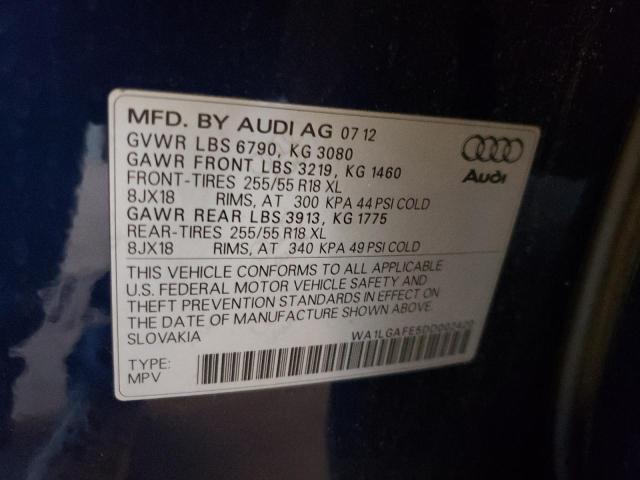 Photo 12 VIN: WA1LGAFE5DD002420 - AUDI Q7 PREMIUM 