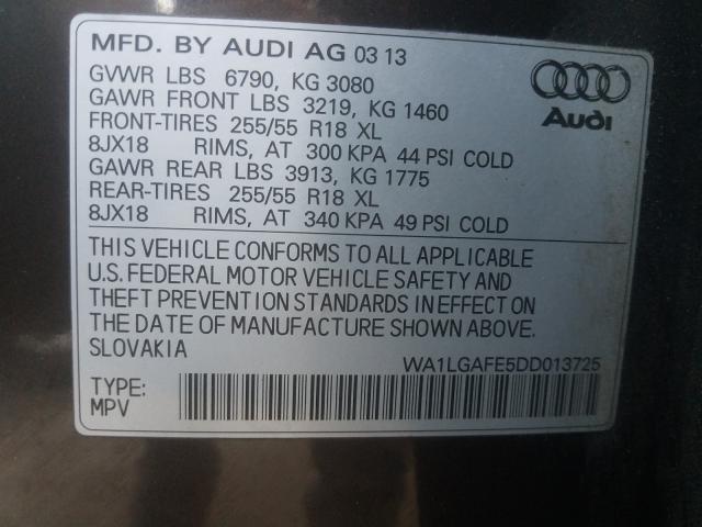 Photo 9 VIN: WA1LGAFE5DD013725 - AUDI Q7 PREMIUM 