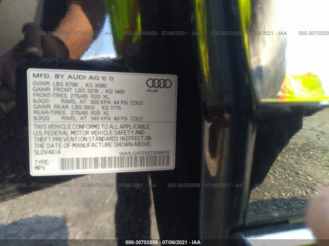 Photo 8 VIN: WA1LGAFE5ED008638 - AUDI Q7 