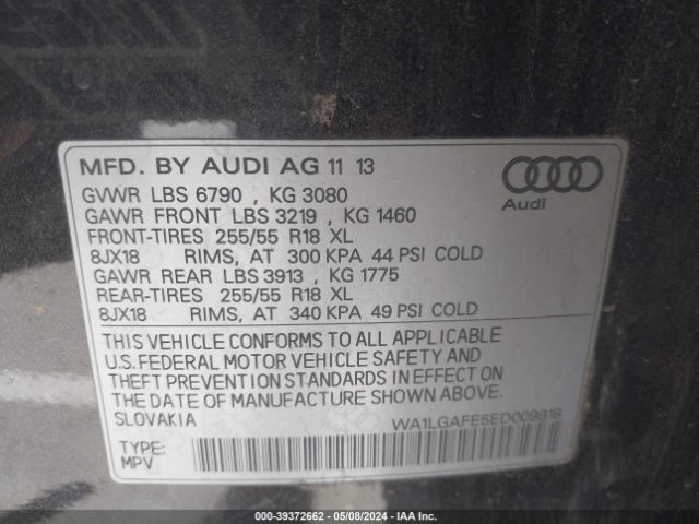 Photo 8 VIN: WA1LGAFE5ED009918 - AUDI Q7 