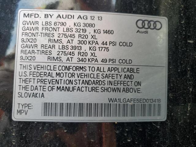 Photo 12 VIN: WA1LGAFE5ED013418 - AUDI Q7 PREMIUM 