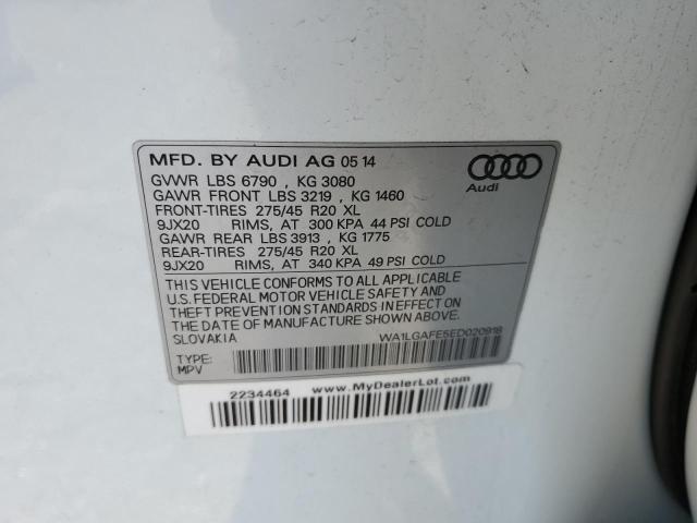 Photo 12 VIN: WA1LGAFE5ED020918 - AUDI Q7 PREMIUM 