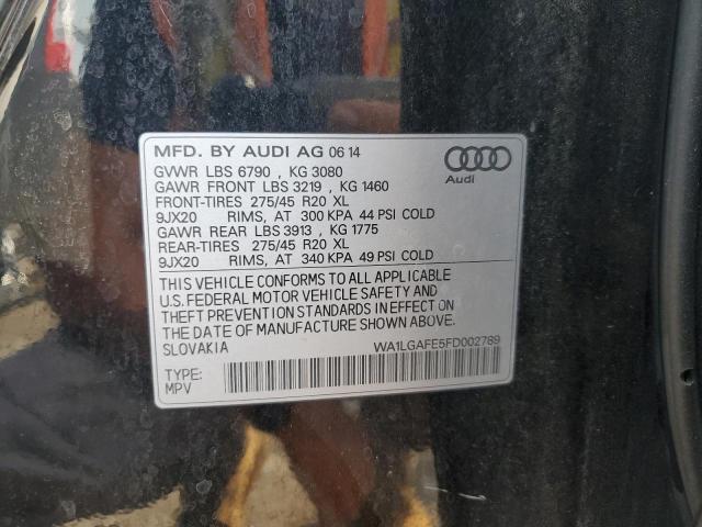 Photo 12 VIN: WA1LGAFE5FD002789 - AUDI Q7 PREMIUM 