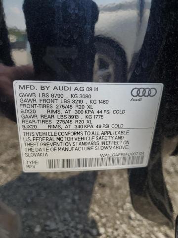 Photo 12 VIN: WA1LGAFE5FD007104 - AUDI Q7 PREMIUM 