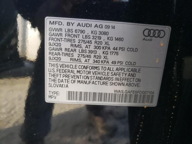 Photo 12 VIN: WA1LGAFE5FD007104 - AUDI Q7 PREMIUM 