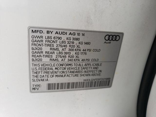 Photo 13 VIN: WA1LGAFE5FD011069 - AUDI Q7 PREMIUM 