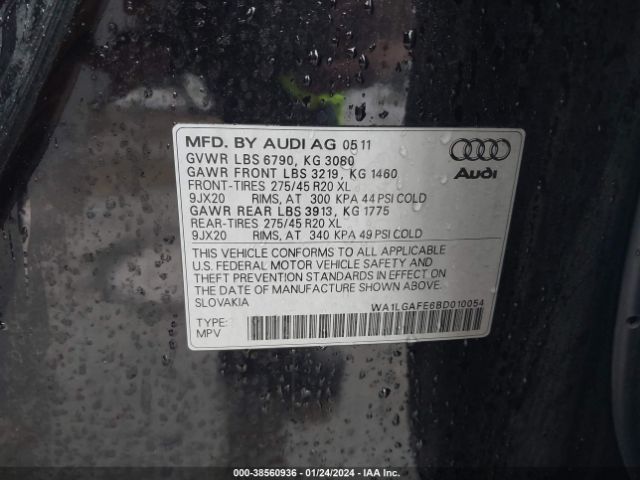 Photo 8 VIN: WA1LGAFE6BD010054 - AUDI Q7 