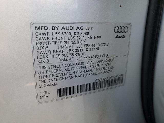 Photo 12 VIN: WA1LGAFE6CD002196 - AUDI Q7 PREMIUM 