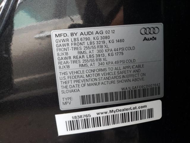 Photo 9 VIN: WA1LGAFE6CD007642 - AUDI Q7 PREMIUM 