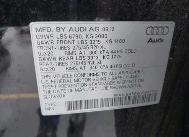 Photo 8 VIN: WA1LGAFE6DD005763 - AUDI Q7 