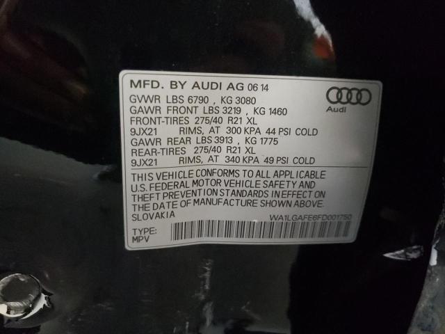 Photo 9 VIN: WA1LGAFE6FD001750 - AUDI Q7 PREMIUM 