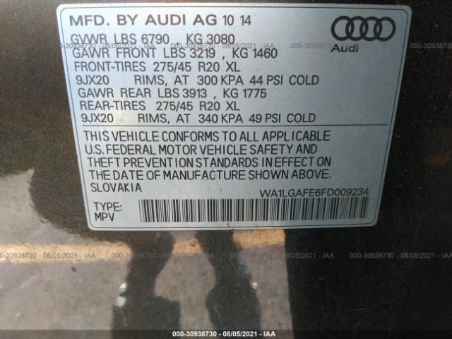 Photo 8 VIN: WA1LGAFE6FD009234 - AUDI Q7 