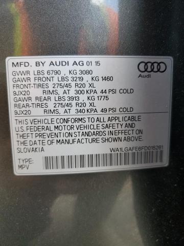 Photo 12 VIN: WA1LGAFE6FD015261 - AUDI Q7 PREMIUM 