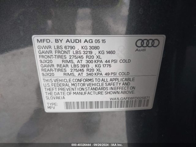 Photo 8 VIN: WA1LGAFE6FD025871 - AUDI Q7 