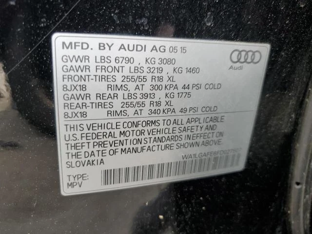 Photo 11 VIN: WA1LGAFE6FD027507 - AUDI Q7 PREMIUM 