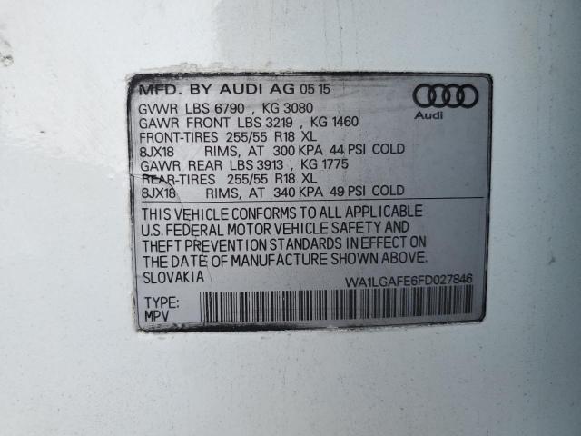 Photo 12 VIN: WA1LGAFE6FD027846 - AUDI Q7 PREMIUM 