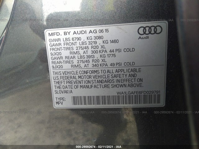 Photo 8 VIN: WA1LGAFE6FD029791 - AUDI Q7 