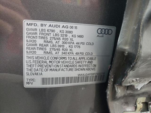 Photo 9 VIN: WA1LGAFE6FD032710 - AUDI Q7 PREMIUM 